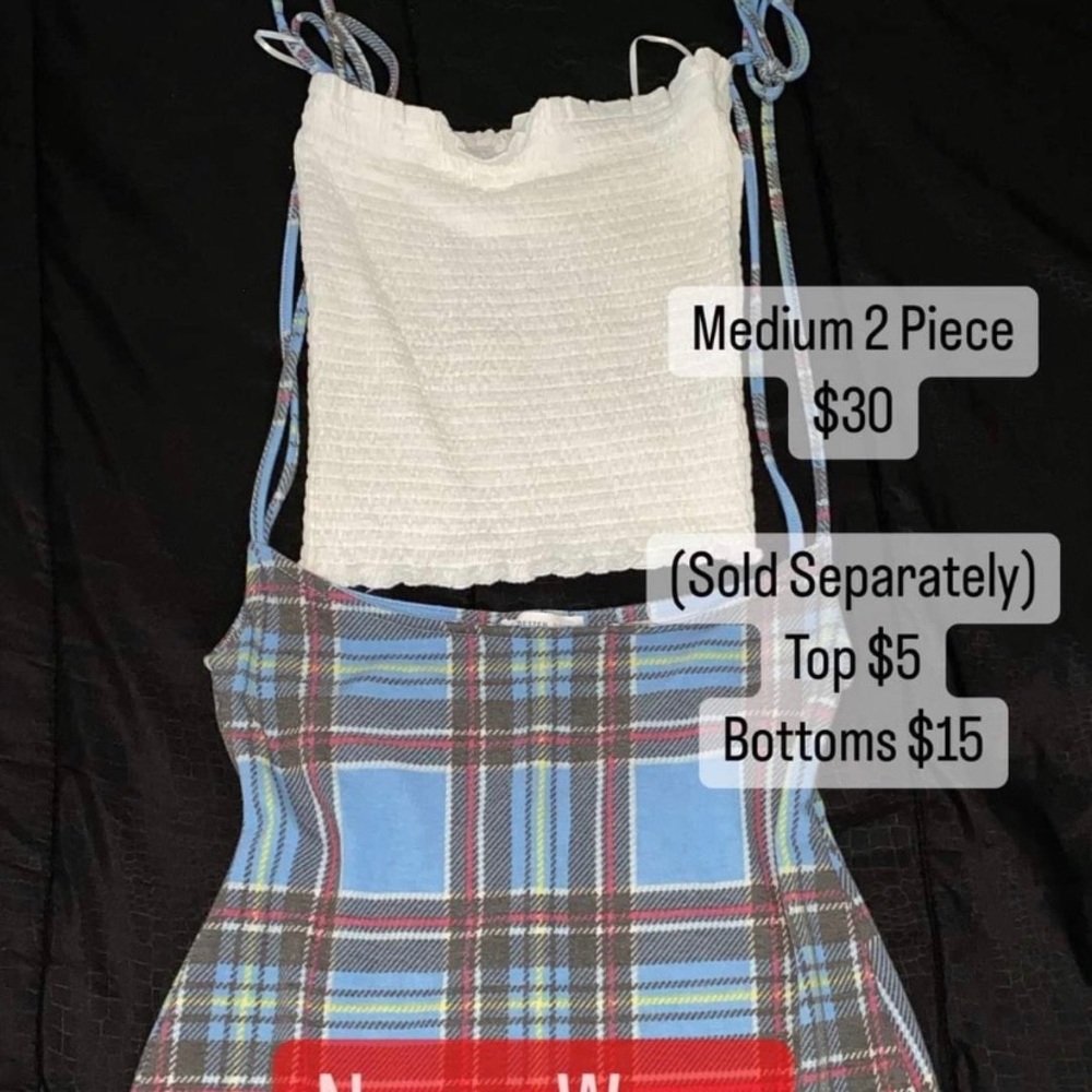 2piece top with skirt, Size: Medium